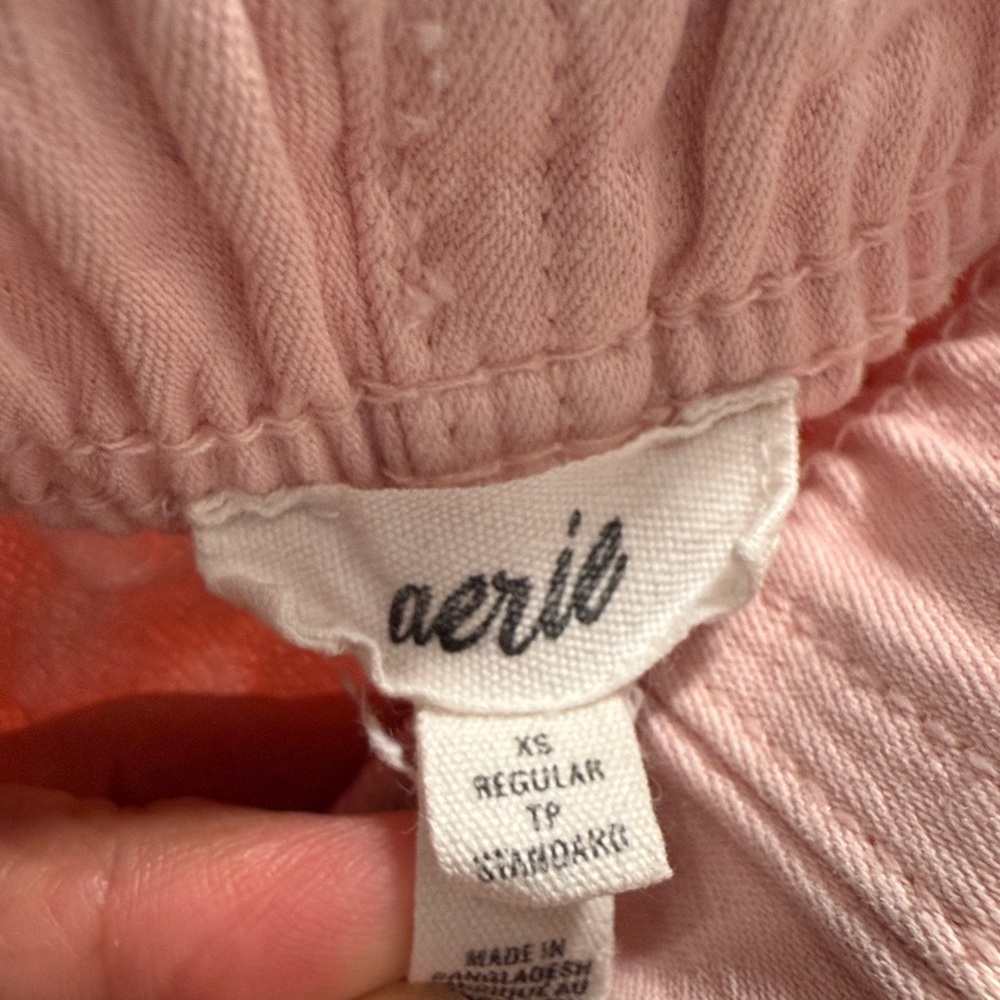 Aerie Me-Day Tie Waist Pink Wide Leg pants - Picture 2 of 4